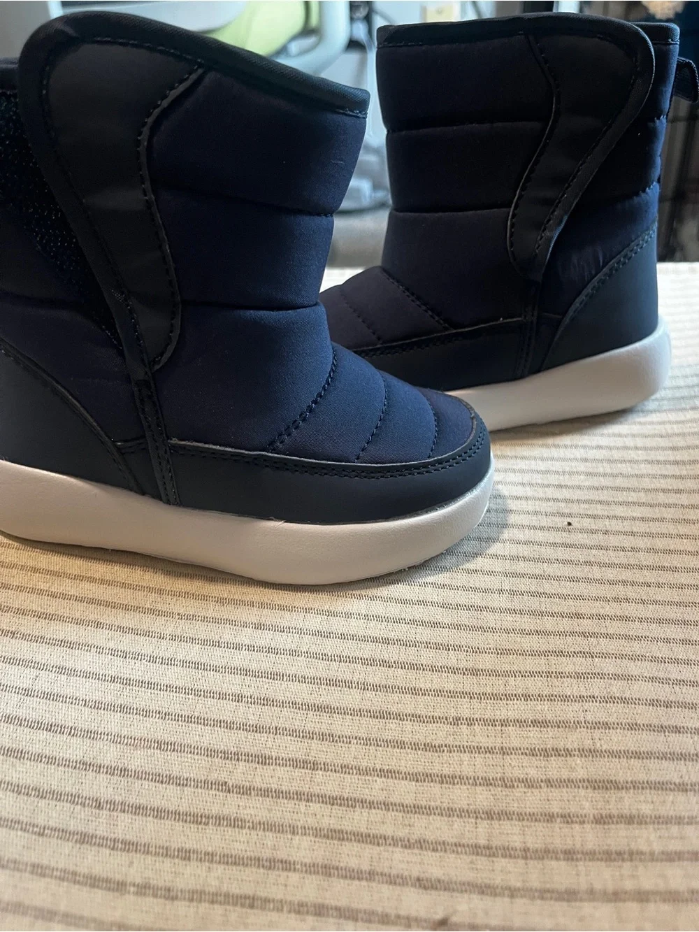 Kids Winter Boot - Navy Blue Slip-On 7 1234/1